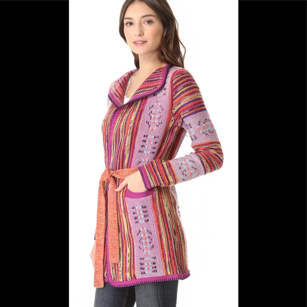 Gryphon Belted Cardigan Sz M